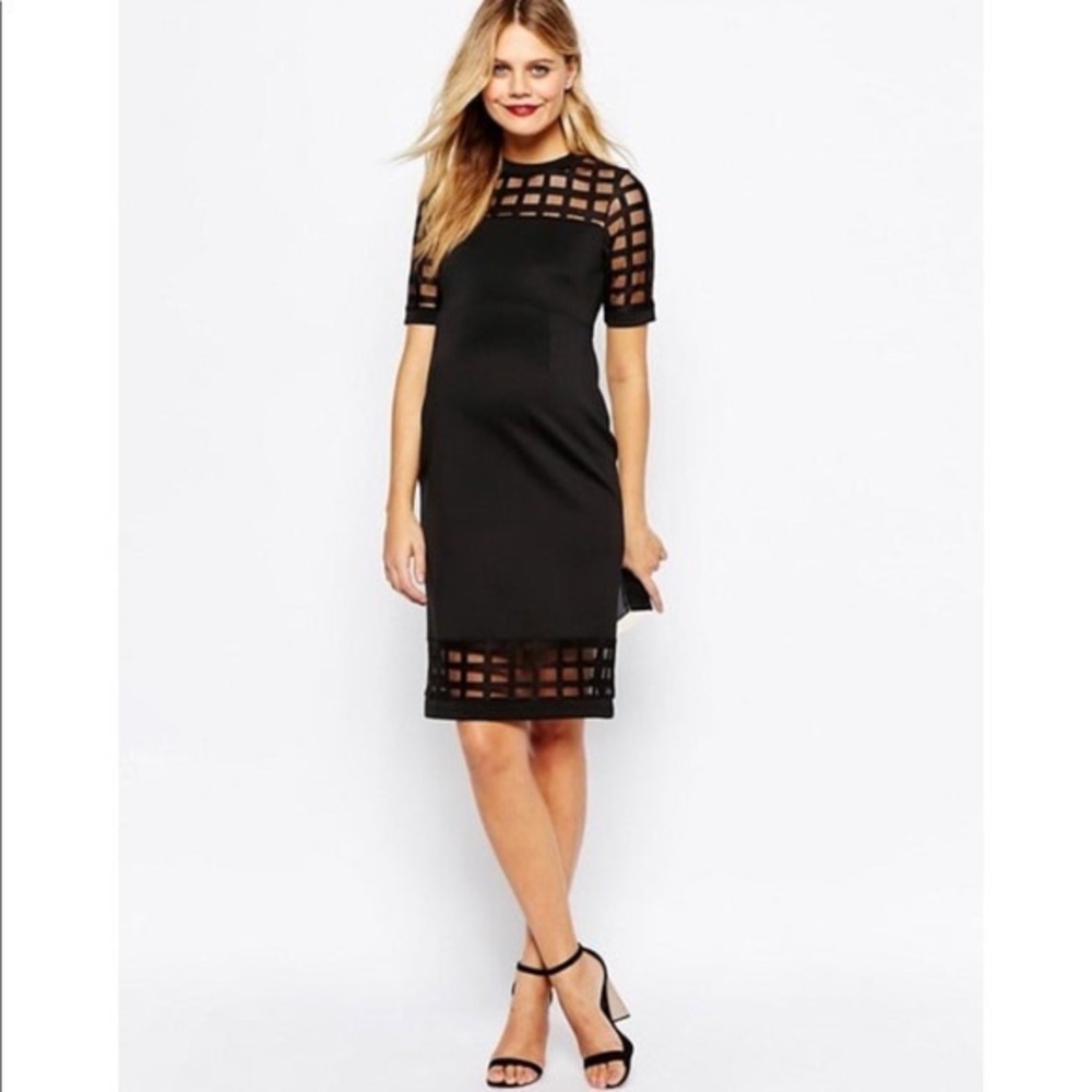 ASOS body con cage maternity dress
